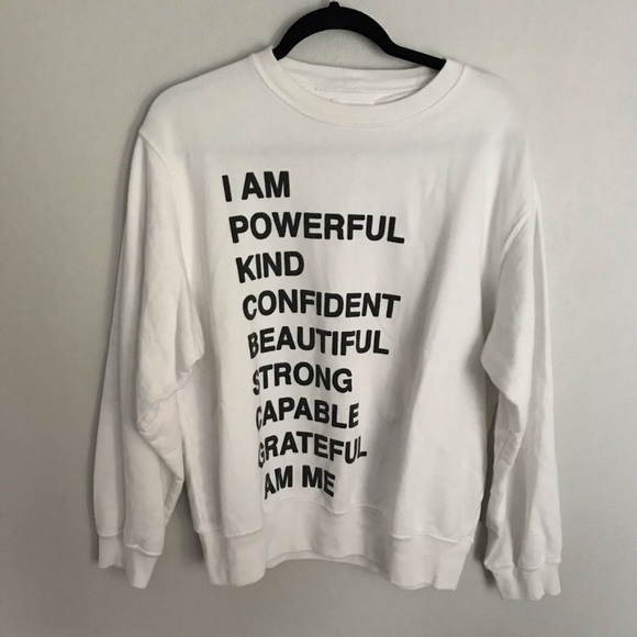 anine bing i am powerful sweatshirt